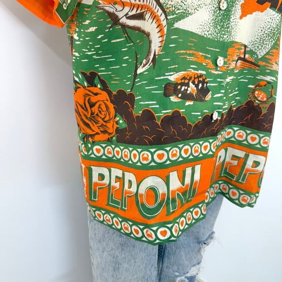 ALEMAIS x Alan Berry Rhys Bungalow Linen Button-Down Shirt Top US 4 Oversized - Picture 10 of 13